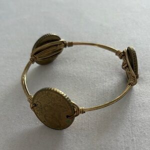 Elegant Gold Wire Bracelet made with old French francs